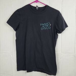 Anvil Womens Black Panic At The Disco Short Sleeve‎ Pullover T Shirt Size Small